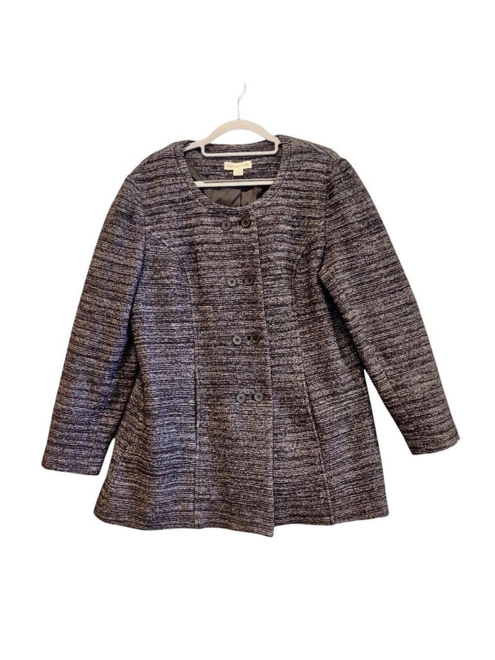 Coldwater Creek Wool Double Breasted Jacket Size L Bust 41 lined career casual